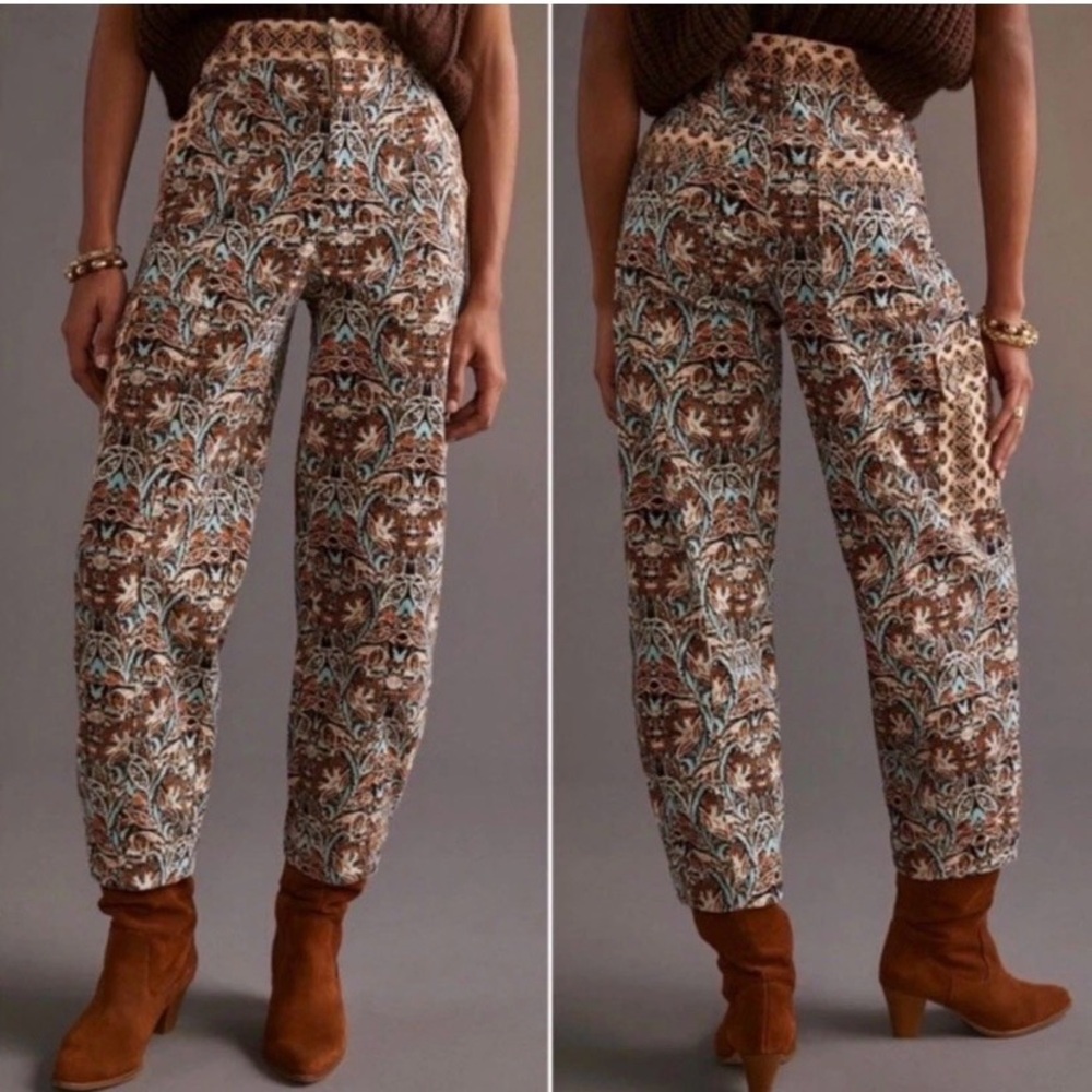 Anthropologie corduroy barrel pants US 2
